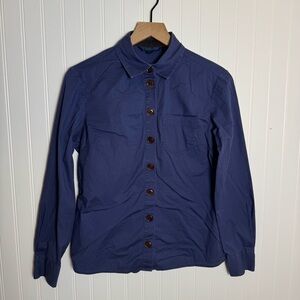 Boden Boy’s Navy Blue Button Down Cotton Dress Shirt Size 12